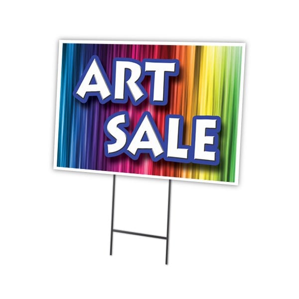 Signmission Art Sale Yard Sign & Stake outdoor plastic coroplast window, C-1216 Art Sale C-1216 Art Sale - main